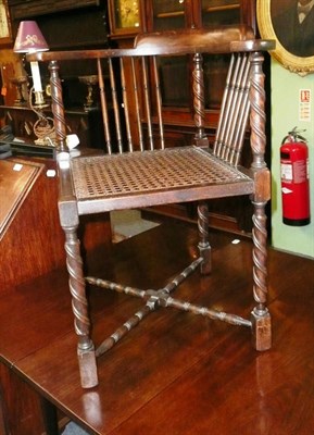 Lot 572 - Mahogany carver chair with bergere seat