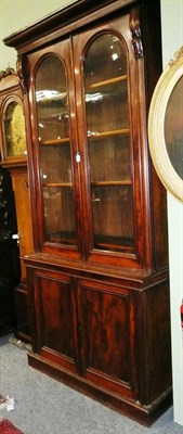 Lot 582 - Victorian mahogany glazed bookcase