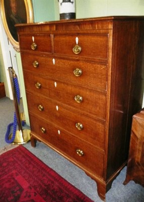 Lot 586 - George III oak chest