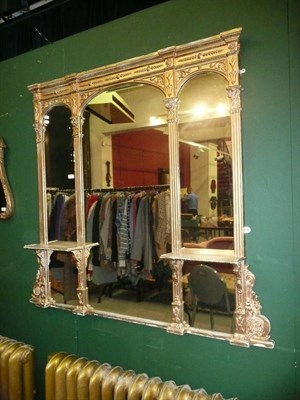 Lot 605 - Overmantel mirror