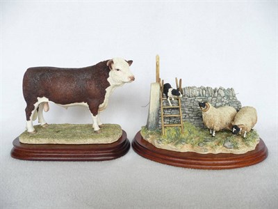 Lot 1001 - Border Fine Arts Collie and Sheep 'Element of Surprise', model No. BO089 by Ray Ayres, 16.5cm...