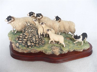 Lot 1015 - Border Fine Arts Sheep and Collie 'Gathering in the Strays', model No. JH28 by Ray Ayres, Ltd....