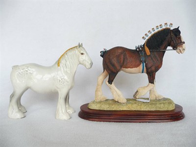 Lot 1018 - Border Fine Arts Clydesdale Stallion 'Victory at the Highland', model No. L149D by Anne Wall,...