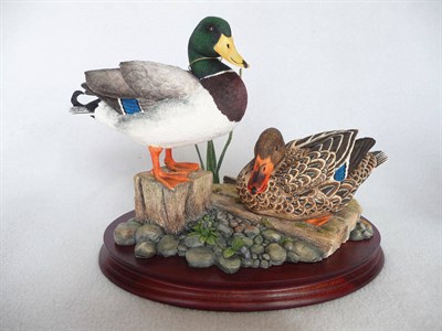 Lot 1036 - Border Fine Arts Mallards 'At Talkin Tarn', model No. BF176 by Ray Ayres, Ltd. edition No. 115/500