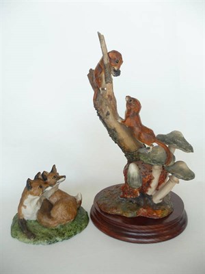 Lot 1041 - Border FIne Arts 'Dormice', model No. L07 by Victor Hayton, red/brown mice on branch, Ltd....