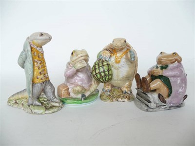 Lot 1047 - Four Beswick Beatrix Potter figures 'Sir Isaac Newton', BP3b; 'Mr Alderman Ptolemy', BP3a; 'Mr...