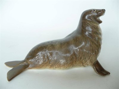 Lot 1079 - Beswick Seal, model No. 1534, issued 1958-1966, grey gloss, 14.6cm long