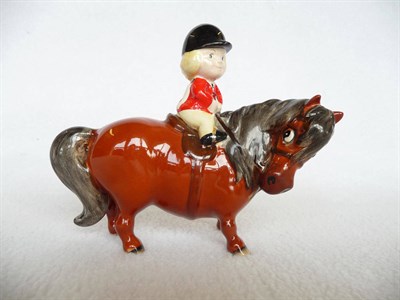 Lot 1103 - Beswick Thelwell figure 'An Angel on Horseback', model No. 2704B (brown pony), gloss, 11.4cm high