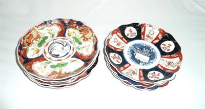 Lot 5 - Three pairs of Japanese Imari plates and another