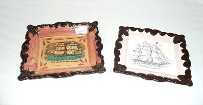 Lot 8 - Sunderland lustre plaque and another