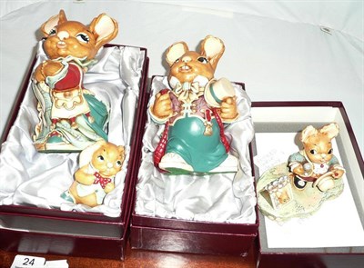 Lot 24 - Four limited edition Pendelfin figures 'Henry', 'Aunt Ruby', 'Cousin Bow' and event figure