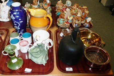Lot 28 - Quantity of items including Coalport-style mug, Sheffield plate, vase, Susie Cooper, etc (two...