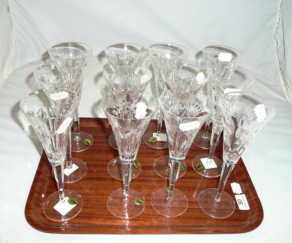 Lot 30 - Six boxed pairs of Waterford Crystal prosperity toasting flutes