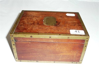 Lot 41 - 19th century mahogany and brass box