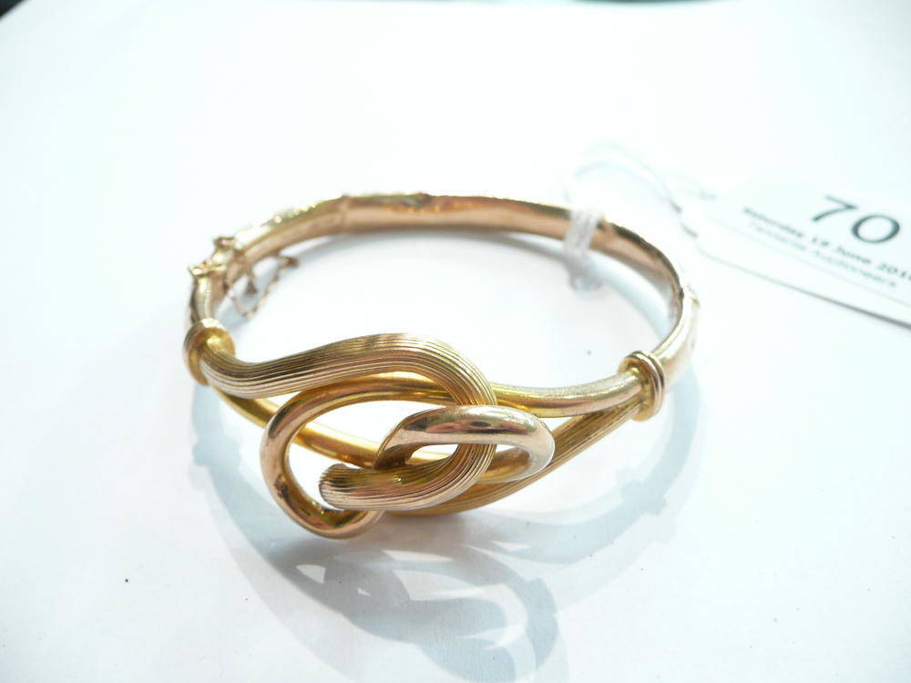 Lot 70 - A knot bangle (a.f.)