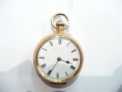 Lot 90 - A lady's fob watch stamped '18K'
