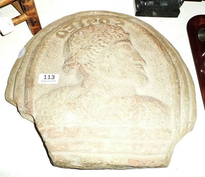 Lot 113 - Roman sandstone bust relief