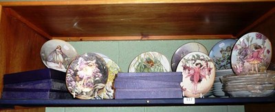 Lot 117 - A shelf of assorted Flower Fairy design plates by Royal Worcester, Wedgwood, Heinrich, Border...