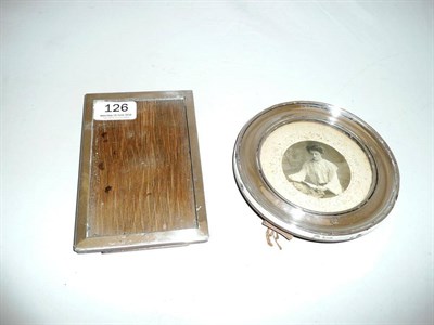 Lot 126 - Silver photograph frame, Birmingham 1919 and another, Birmingham 1919