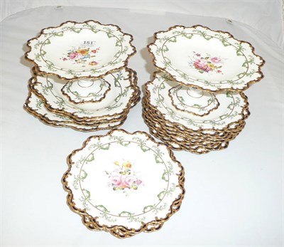 Lot 151 - A Royal Crown Derby Eighteen piece dessert service