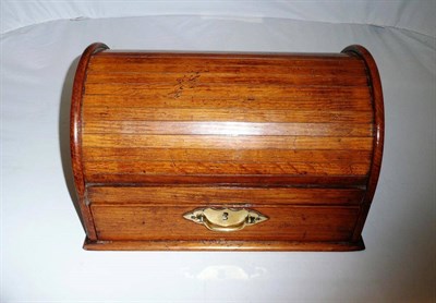 Lot 188 - Oak tambour-fronted correspondence box