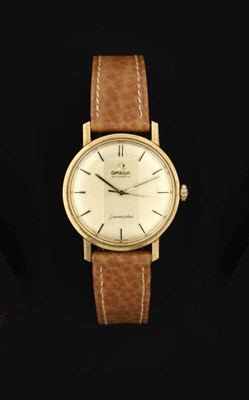 Lot 422 - An 18ct Gold Automatic Centre Seconds Wristwatch, signed Omega, Seamaster, circa 1970, self-winding