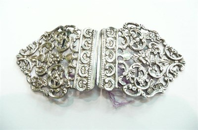 Lot 209 - Silver belt buckle, Chester 1899