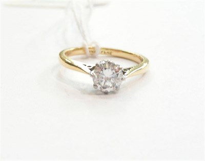 Lot 218 - 18ct gold diamond solitaire ring