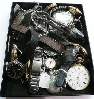 Lot 220 - Three pocket watches and a quantity of wristwatches