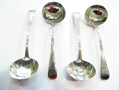 Lot 244 - Four sauce ladles