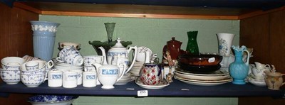 Lot 255 - A shelf of decorative ceramics