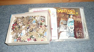 Lot 288 - Thirty six bound volumes of Meccano magazines 1961-63, plus jigsaw