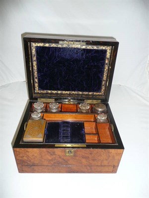 Lot 313 - Victorian walnut toilet box