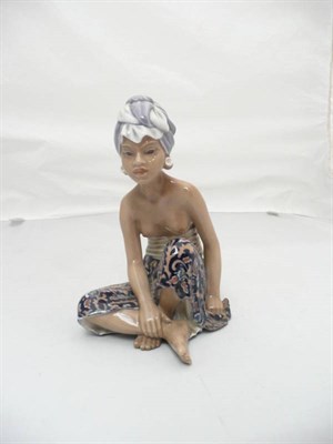 Lot 323 - DJ Copenhagen porcelain seated Indonesian girl, no 1136