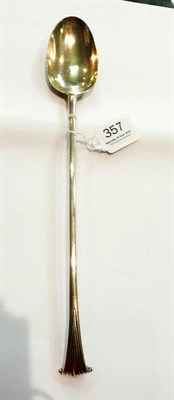 Lot 357 - A Georgian silver basting spoon