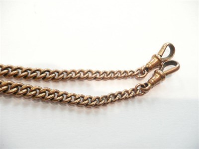 Lot 362 - A 9ct gold watch chain, 37.8g