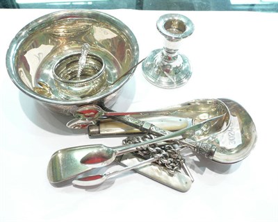 Lot 380 - Quantity of small silver including a pair of ladles