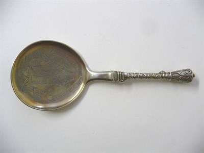 Lot 442 - A Danish Silver Spoon, P Hertz, Copenhagen 1966, a replica of a 16th century spoon, the large...