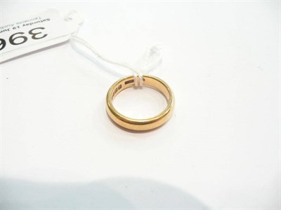 Lot 396 - 22ct gold wedding band, 5.8g approx.