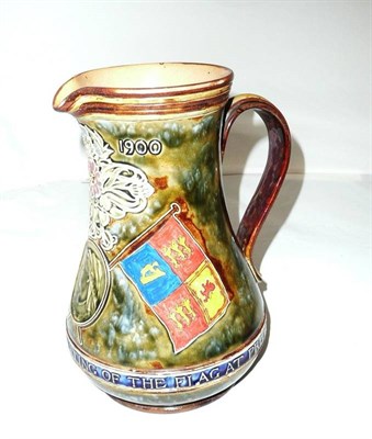 Lot 412 - Doulton commemorative jug, Pretoria 1900