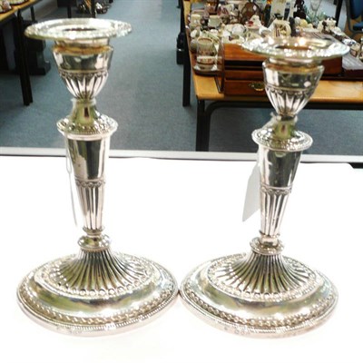 Lot 451 - A pair of loaded candlesticks, 1893 (2)