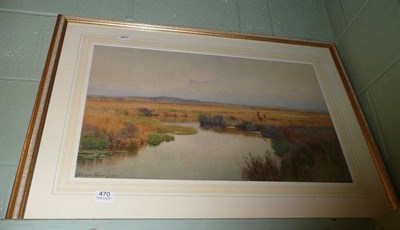 Lot 470 - Watercolour 'On the River' by George Cockram