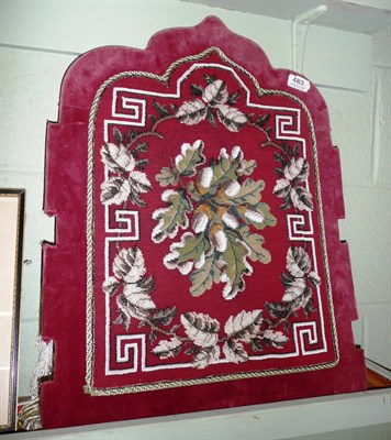 Lot 483 - Beadwork panel and handmade small silk rug