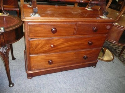 Lot 577 - Victorian mahogany three height dressing chest and a mahogany crossed frame stool