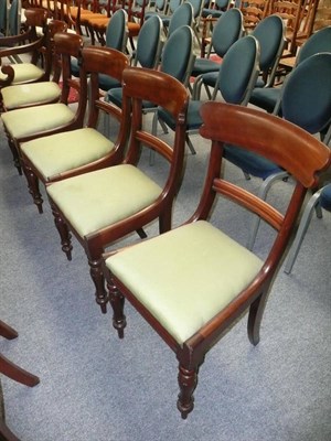 Lot 607 - Set of Six Victorian dining chairs including one carver