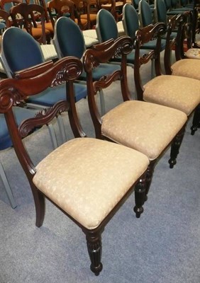 Lot 617 - Four William IV dining chairs