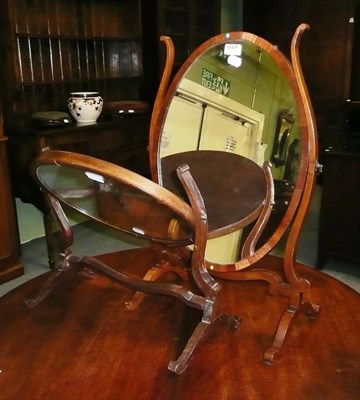 Lot 649 - Two mahogany dressing table mirrors