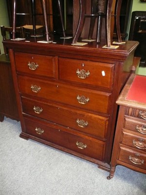 Lot 658 - A mahogany five drawer chest