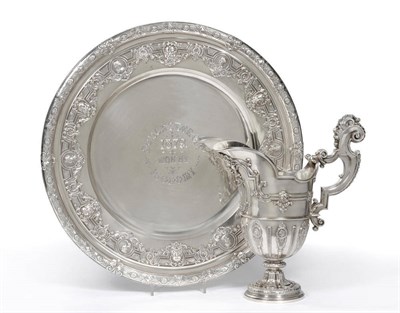 Lot 468 - An Important Victorian Ewer and Basin, Robert Garrard for R & S Garrard & Co, London 1879, the...