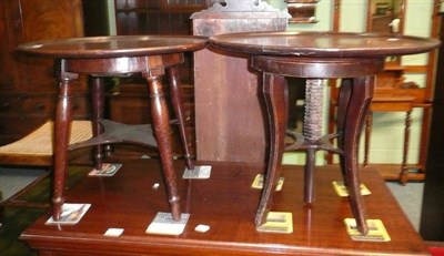 Lot 659 - Two round top tables